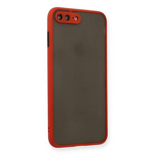 iPhone 7 Plus K�l�f Montreal Silikon Kapak - K�rm�z�
