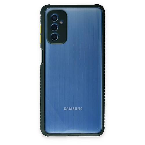 Galaxy M52 5G K�l�f Miami �effaf Silikon - Koyu Ye�il