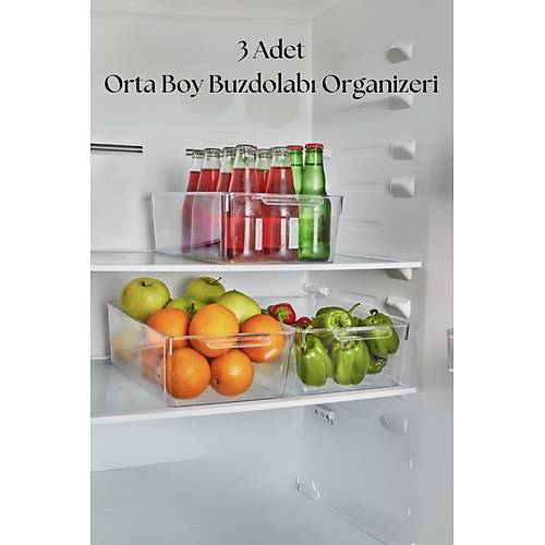 3 L� Buzdolab� Organizeri & Buzdolab� D�zenleyici 4,5 lt