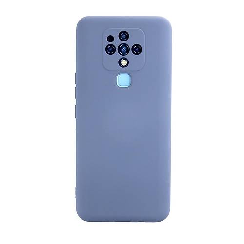 Camon 16 K�l�f Nano i�i Kadife Silikon - Gri