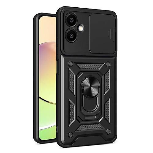 Galaxy A07 4G Pars Lens Y�z�kl� Silikon - Siyah