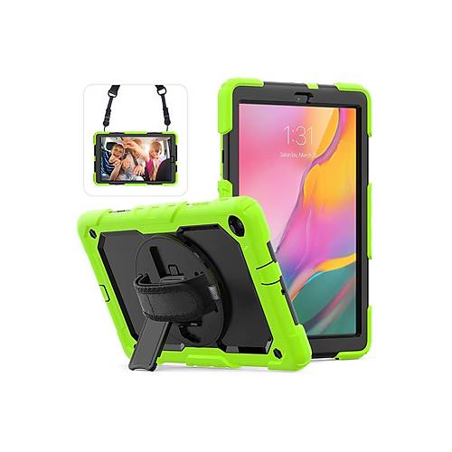 Galaxy T510 Tab A 10.1 K�l�f Pars Tablet Kapak - Ye�il