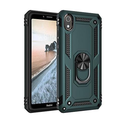 Redmi 7A K�l�f Sofya Y�z�kl� Silikon Kapak - Ye�il