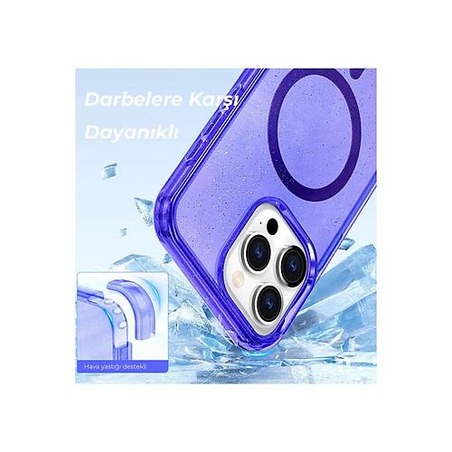 iPhone 12 K�l�f Star Magsafe Kapak - Turuncu