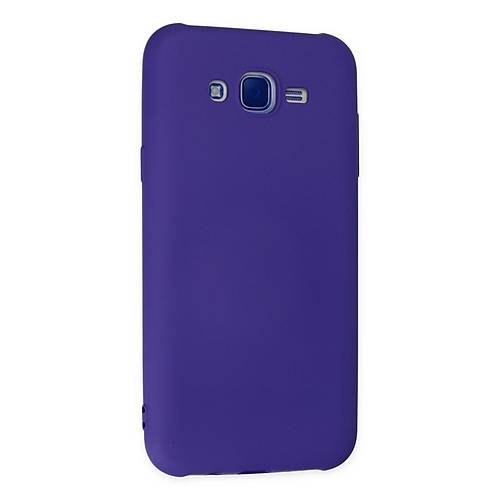 Galaxy J7 K�l�f Nano i�i Kadife Silikon - Mor