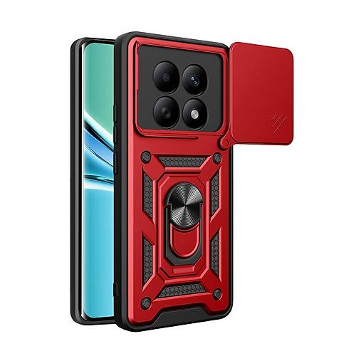 Redmi Note 15 4G Pars Lens Y�z�kl� Silikon - K�rm�z�