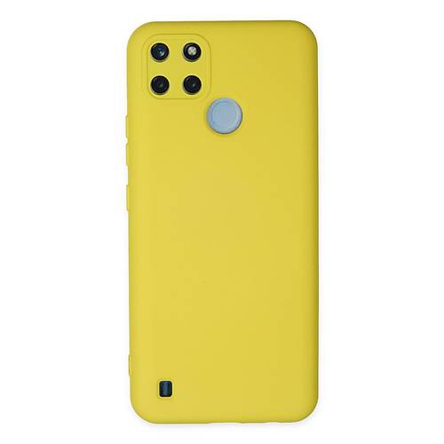Realme C25Y K�l�f Nano i�i Kadife Silikon - Sar�