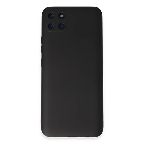 Realme C11 K�l�f Nano i�i Kadife Silikon - Siyah