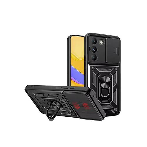 V30 Lite 4G Pars Lens Y�z�kl� Silikon - Siyah