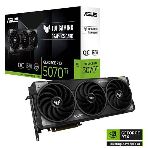 ASUS GEFORCE TUF-RTX5070TI-O16G-GAMING 16GB GDDR7 256BIT 2XHDMI 3XDP EKRAN KARTI