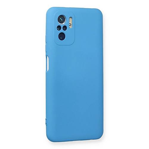 Redmi Note 10 K�l�f Nano i�i Kadife Silikon - Mavi