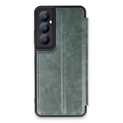 Realme C65 K�l�f Flip Cover - Koyu Ye�il