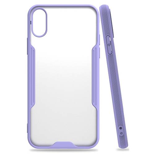 iPhone X K�l�f Platin Silikon - Lila