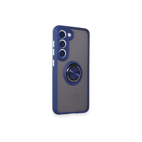 Galaxy S24 FE K�l�f Montreal Y�z�kl� Silikon Kapak - Lacivert