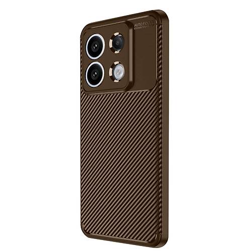 Redmi Note 13 Pro 4G K�l�f Auto Focus Karbon Kapak - Kahverengi