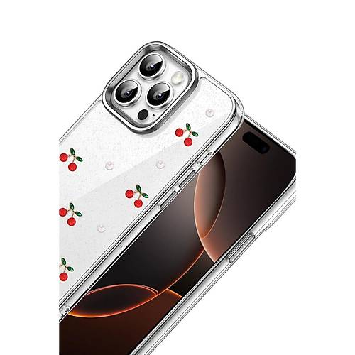 iPhone 16 Pro Fiyonk Desenli Kapak - Desen 9