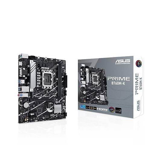 ASUS PRIME B760M-K DDR5 8000MHZ 1XVGA 1XHDMI 2XM.2 USB 3.2 MATX 1700P (12. / 13. VE 14. NES�L ��LEMC� UYUMLU)