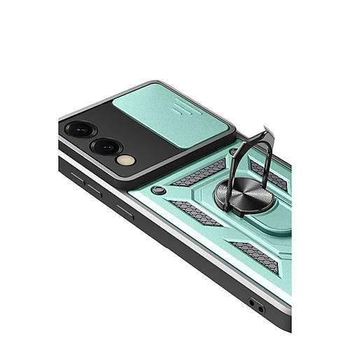 Galaxy S25 Edge Pars Lens Y�z�kl� Silikon - Ye�il