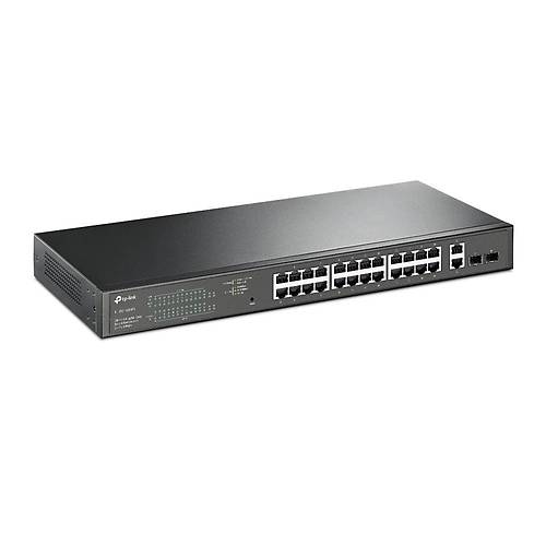 TP-LINK TL-SG1428PE 24 PORT GIGABIT + 2XGIGABIT RJ45/SFP UPLINK Y�NET�LEB�L�R 250W POE RACKMOUNT SWITCH