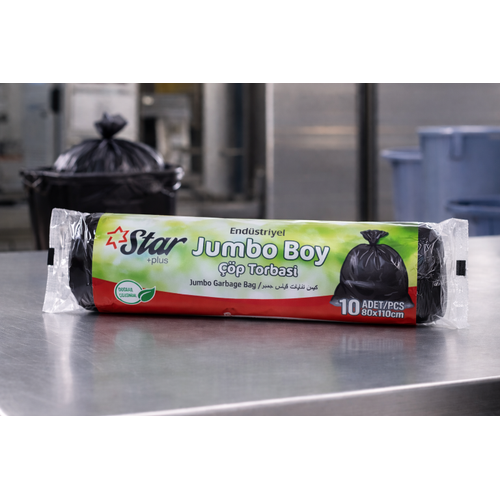 Star Plus End�striyel Jumbo Boy At�k Torbas� 80x110 cm 10 Adet Dayan�kl� Sanayi Tipi At�k Po�eti