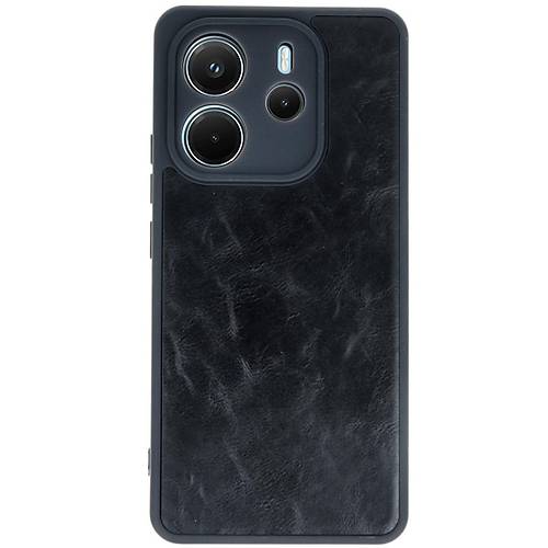 Redmi Note 14 4G K�l�f Aras Deri Kapak - Siyah