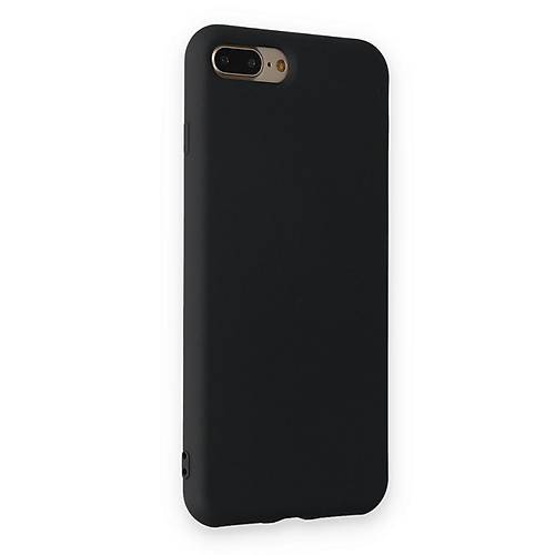 iPhone 7 Plus K�l�f Nano i�i Kadife Silikon - Siyah
