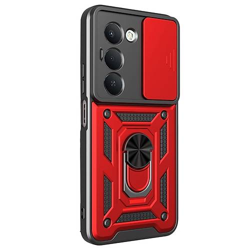 Redmi 15 4G Pars Lens Y�z�kl� Silikon - K�rm�z�