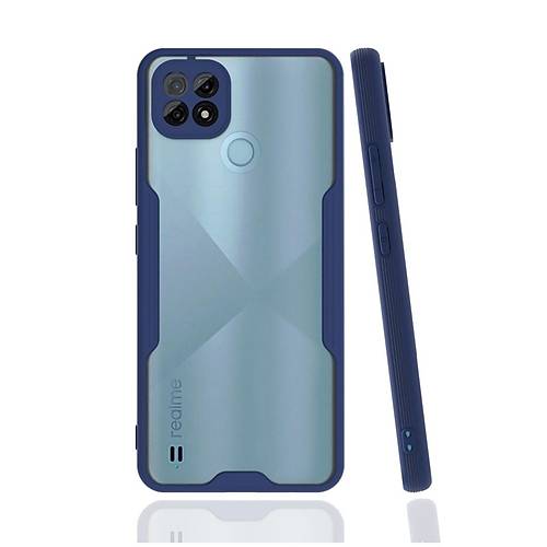 Realme C21 K�l�f Platin Silikon - Lacivert