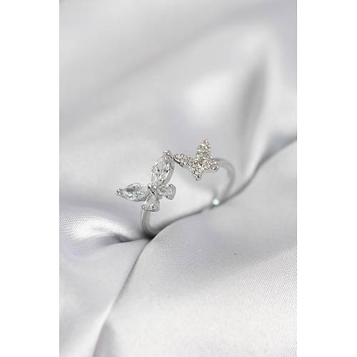 Kelebek Model Zirkon Ta�l� G�m�� Renk Kad�n Y�z�k