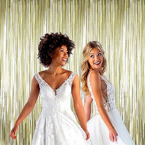 Mat Alt�n P�sk�ll� Kap� Perdesi - Parti, Bekarl��a Veda, Do�um G�n� 1x2 m