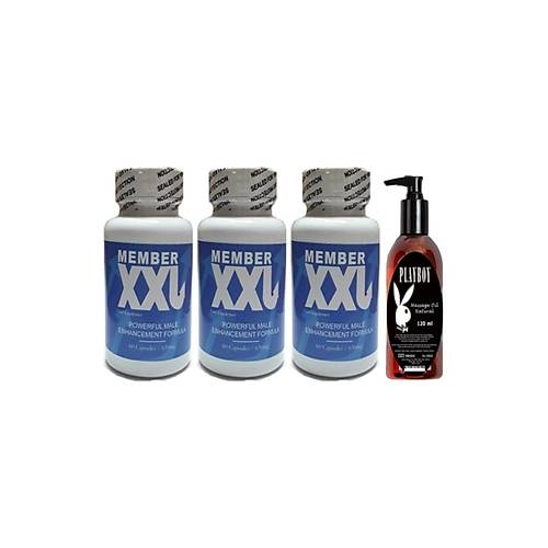 Hintohu Member Xxl Erkeklere �zel 60li 3 Adet Playboy 120 ml Masaj Ya��