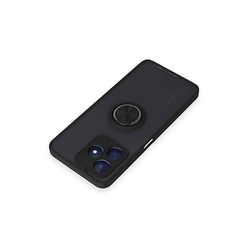 Realme C53 K�l�f Montreal Y�z�kl� Silikon Kapak - Siyah