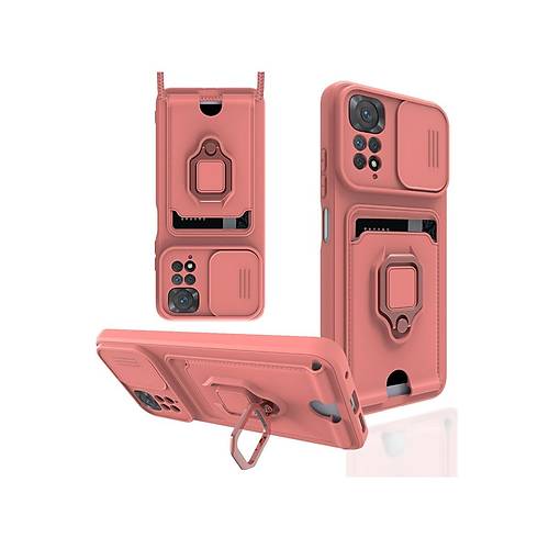 Redmi Note 11 K�l�f Zuma Kartvizitli Y�z�kl� Silikon - Pembe