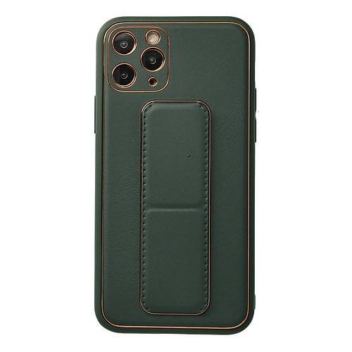 iPhone 11 Pro K�l�f Coco Deri Standl� Kapak - Ye�il