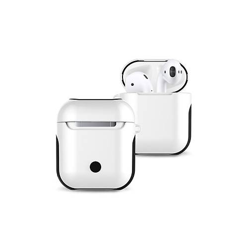 Airpods 2 (2.nesil) 3in1 K�l�f - Beyaz