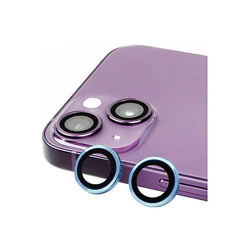 iPhone 15 Raze Metal Kamera Lens - Mavi