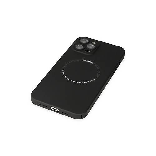 iPhone 12 Pro K�l�f Jack Magneticsafe Lens Silikon - Siyah