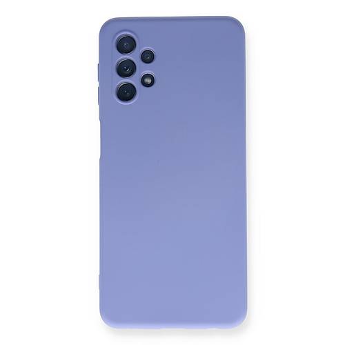Galaxy A52 K�l�f Nano i�i Kadife Silikon - Lila