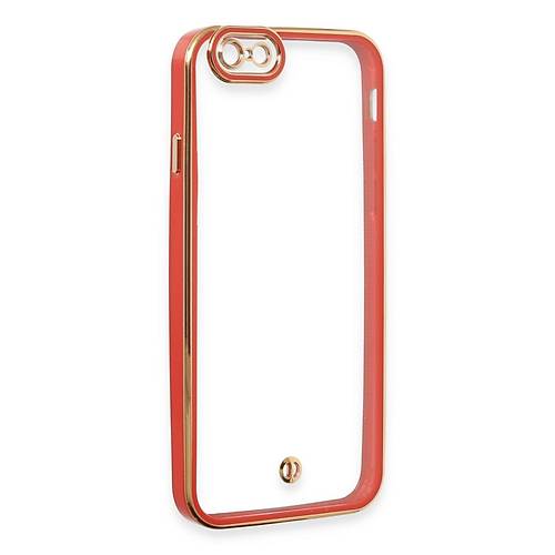 iPhone 6 K�l�f Liva Lens Silikon - K�rm�z�
