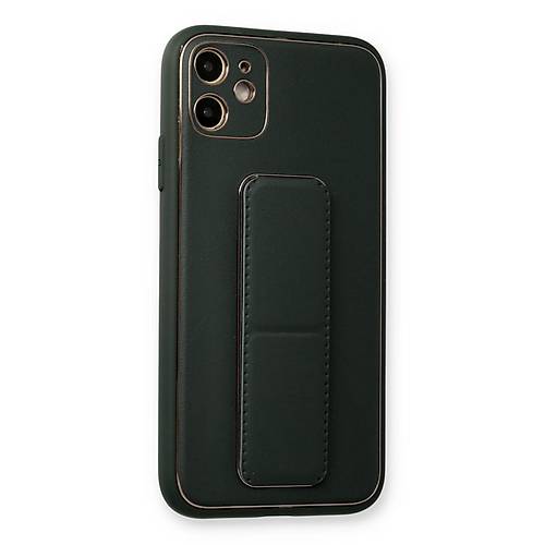 iPhone 12 K�l�f Coco Deri Standl� Kapak - F�me