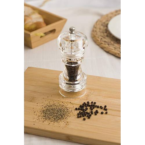 Akrilik Tuz Karabiber Baharat De�irmeni ���t�c� 14 Cm