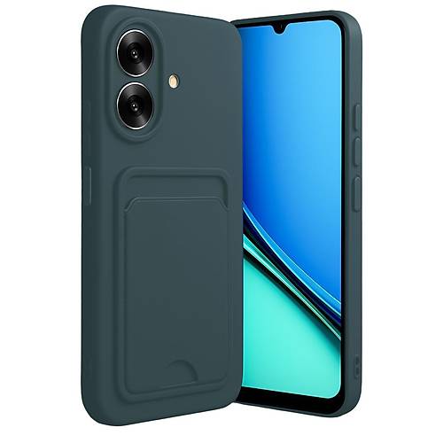 Realme Note 60 Kelvin Kartvizitli Silikon - Koyu Ye�il