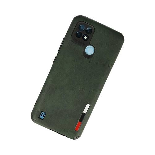 Realme C21 K�l�f Loop Deri Silikon - Ye�il