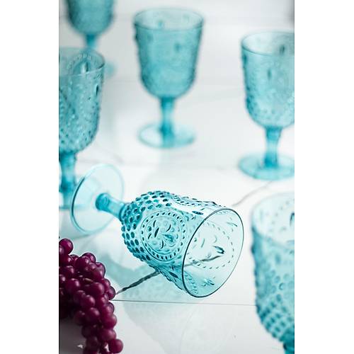 Akrilik Aquamarin Tekli Kadeh & Su Me�rubat Kahve Yan� Barda�� 450 ml ( Cam De�ildir )