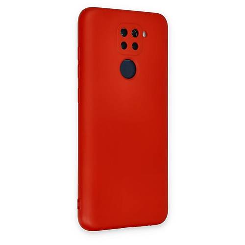 Redmi Note 9 K�l�f Nano i�i Kadife Silikon - K�rm�z�