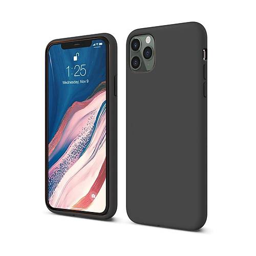 iPhone 11 Pro K�l�f First Silikon - Siyah