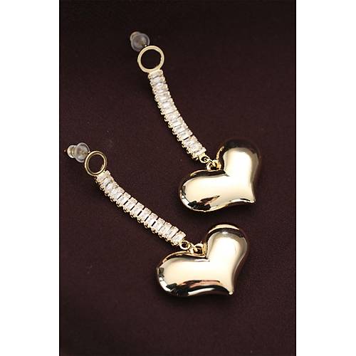 �elik Alt�n Renk Baget Ta�l� Kalp K�pe