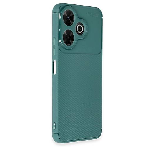 Redmi 13 4G K�l�f Auto Focus Karbon Kapak - Koyu Ye�il