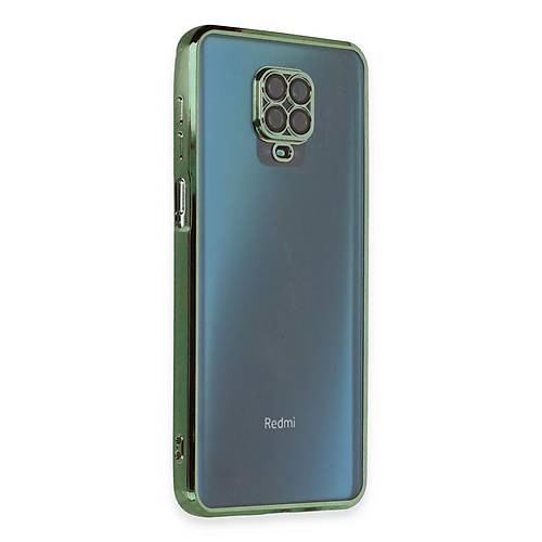 Redmi Note 9 Pro K�l�f Razer Lensli Silikon - Ye�il