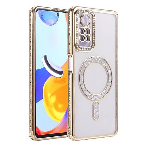 Redmi Note 12 Pro 4G Joke Simli Magneticsafe K�l�f - Gold